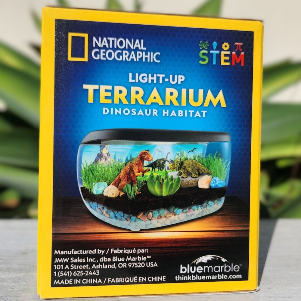 National Geographic Light up Terrarium Kit Fossils Science Plants Dinosaur DECOR